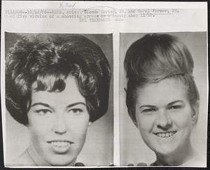Glenda Carter, 18, and Carol Farmer, 19, two of five victims of a shooting spree in a beauty shop 11/12