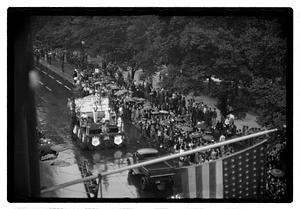 Boston Park Department Recreation Program float in a rainy parade
