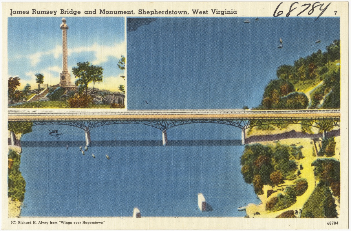 James Rumsey Bridge and monument, Shepherdstown, West Virginia