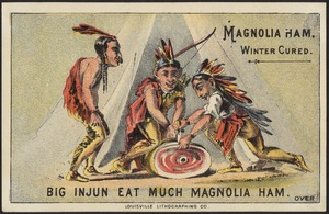 Magnolia Ham, winter cured, big injun eat much Magnolia Ham.