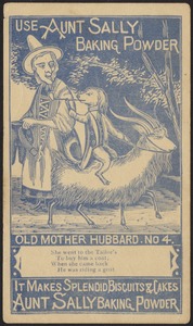 Use Aunt Sally Baking Powder - Old Mother Hubbard No. 4