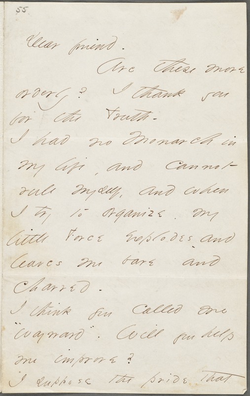 Your Scholar (Emily Dickinson), Amherst, Mass., autograph letter signed to  Thomas Wentworth Higginson, August 1862 - Digital Commonwealth