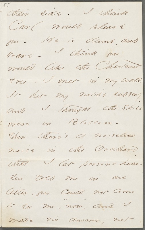 Your Scholar (Emily Dickinson), Amherst, Mass., autograph letter signed to Thomas Wentworth Higginson, August 1862