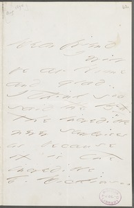 Emily Dickinson, Amherst, Mass., autograph note signed to Thomas Wentworth Higginson, 16 August 1870