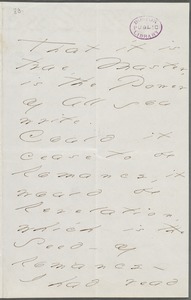 Your Scholar (Emily Dickinson), Amherst, Mass., autograph letter signed to Thomas Wentworth Higginson, January 1876