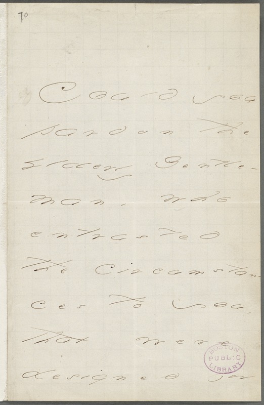 Emily Dickinson, Amherst, Mass., autograph note to Thomas Wentworth Higginson, February-March 1876