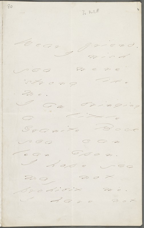 Emily Dickinson, Amherst, Mass., autograph letter to Mary Channing Higginson, Christmas 1876