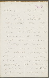 Emily Dickinson, Amherst, Mass., autograph letter to Thomas Wentworth Higginson, September 1877
