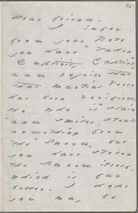 Emily Dickinson, Amherst, Mass., autograph letter signed to Helen Hunt Jackson, September 1884
