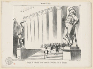 Projet de statues pour orner...la Bourse