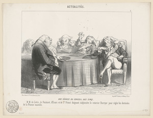 Une séance du conseil des cinq