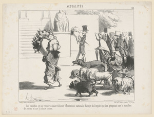 Les caniches et les rentiers allant féliciter l'Assemblée...
