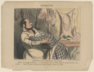 Intérieur d'une boucherie Parisienne