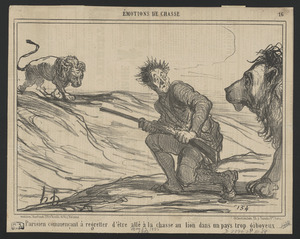 Parisien commençant à regretter...la chasse au lion...