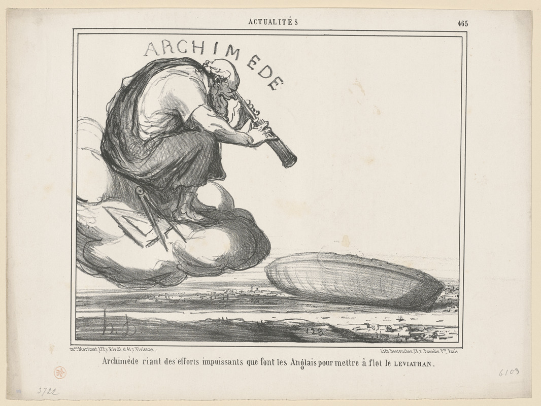 Archimède riant des efforts...pour mettre à flot...