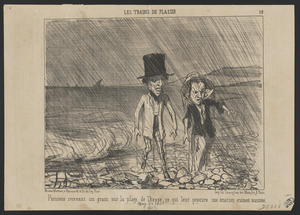 Parisiens recevant un grain...
