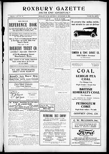 Roxbury Gazette and South End Advertiser, September 23, 1922