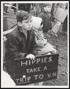 David Tabeling (10) of Lex. with posted at Rally in Lexington