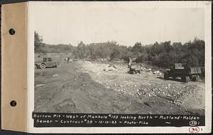 Contract No. 39, Trunk Line Sewer, Rutland, Holden, borrow pit, west of manhole 103 looking north, Rutland-Holden Sewer, Holden, Mass., Oct. 10, 1933