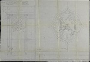 Full-scale drawing of marble main altar table