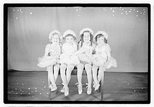 Girl ballet dancers in costume