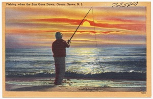 Fishing when the sea goes down, Ocean Grove, N. J.