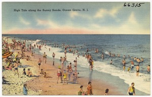 High tide along the sunny sands, Ocean Grove, N. J.