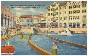 Swan and motor boat rides on Wesley Lake, Asbury Park and Ocean Grove, N. J.
