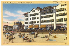 North end hotel and beach, Ocean Grove, N. J.
