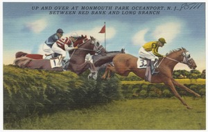 Up and over at  Monmouth Park, Oceanport, N. J., between Red Bank and Long Branch