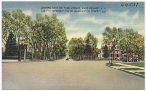 Looking east on Park Avenue, East Orange, N. J. (at the intersection of Washington Street)