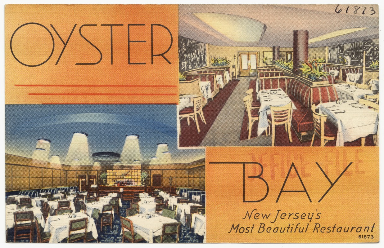 Oyster Bay, New Jersey's most beautiful restaurant, 901 Bergen Avenue, Jersey City, N. J.