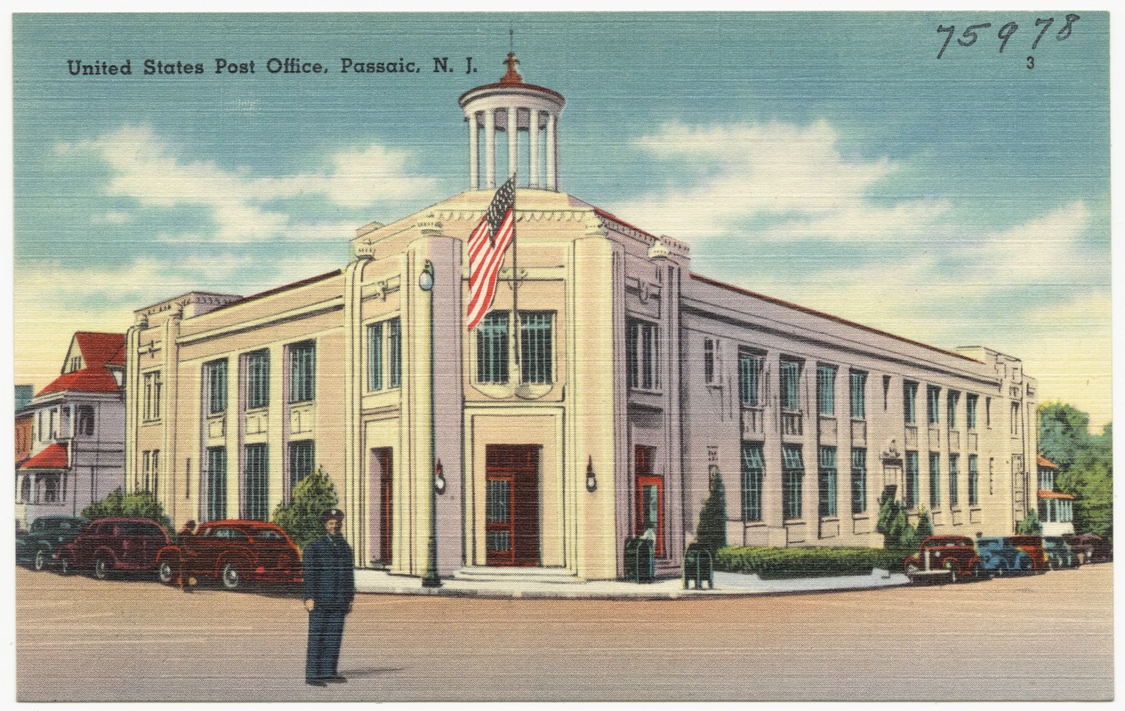 United States Post Office, Passaic, N. J. Digital Commonwealth