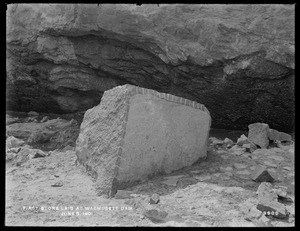 Wachusett Dam, first stone laid at Wachusett Dam, Clinton, Mass., Jun. 5, 1901