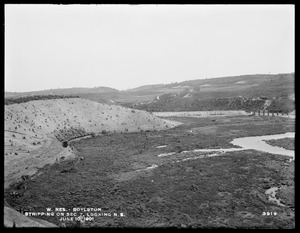 Wachusett Reservoir, stripping on Section 7, looking northeasterly, Boylston, Mass., Jun. 10, 1901