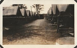 Line of military tents in Haiti