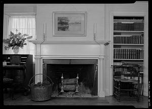 Bacall House, Salem: interior, fireplace