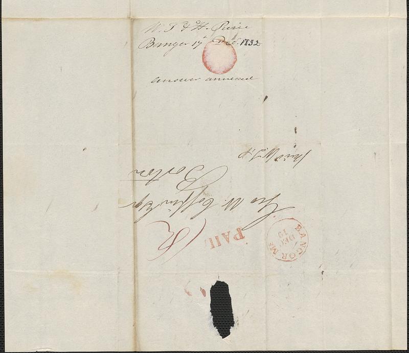W.T. and H. Pierce to George Coffin, 17 December 1832 - Digital ...