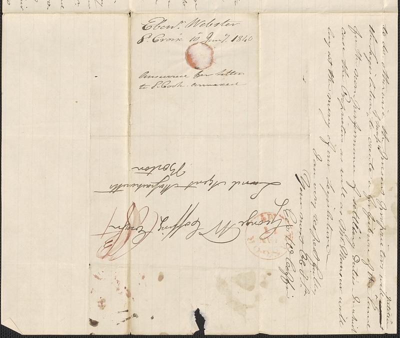 Ebenezer Webster to George Coffin, 10 January 1840 - Digital Commonwealth