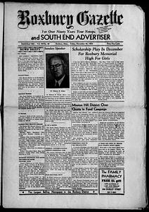 Roxbury Gazette and South End Advertiser, November 26, 1954