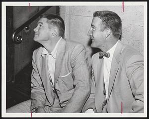 Warren Spahn of the Milwaukee Braves with Don Schwall of the Red Sox,  All-Star Game at Fenway - Digital Commonwealth