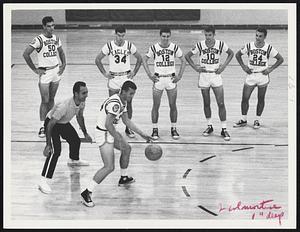 Bob Cousey George Herman Frank Richichi Tom Kelley Jim Nelson Charles Chaney John Mastroplo Basketball B.C.