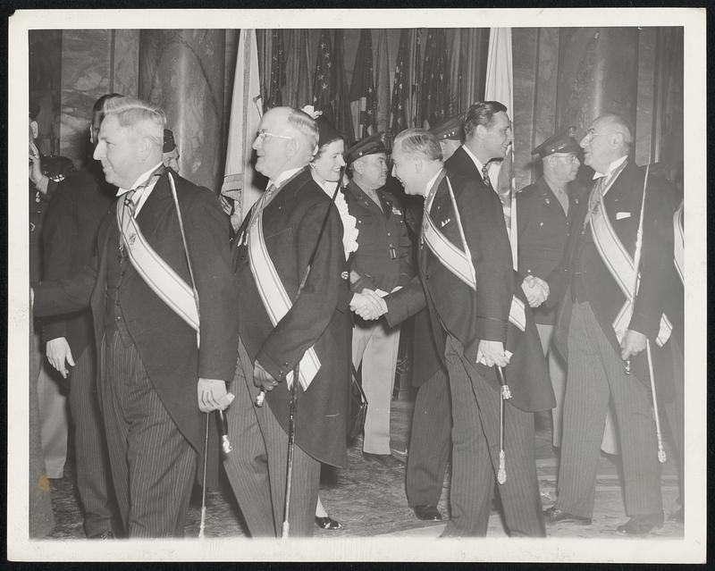 4th degree K of C pass receiving line. Maurice J Tobin. Washington's ...