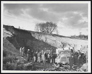 Clay pit (in background) where man was buried alive.