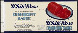 White Rose Cranberry Sauce Can Label