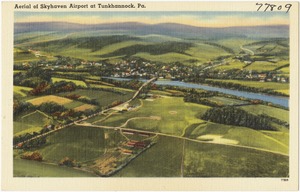 Aerial of Skyhaven Airport at Tunkhannock, Pa.