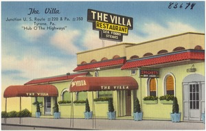 The Villa, junction U.S. Route #220 & Pa. #350, Tyrone, Pa. "Hub O'The Highways"