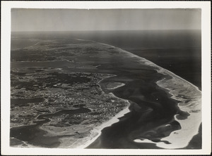 Chatham Mass looking north into Pleasant Bay-Old Naval Air Station property on left center