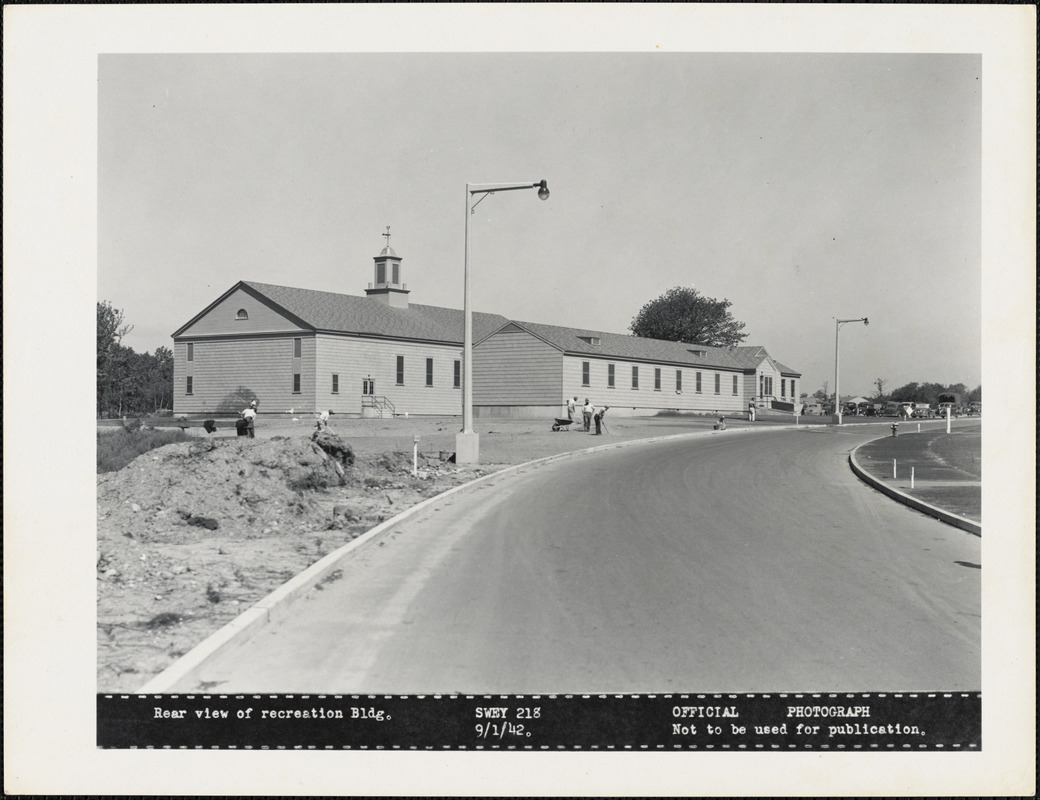 Rear view of recreation  Bldg.