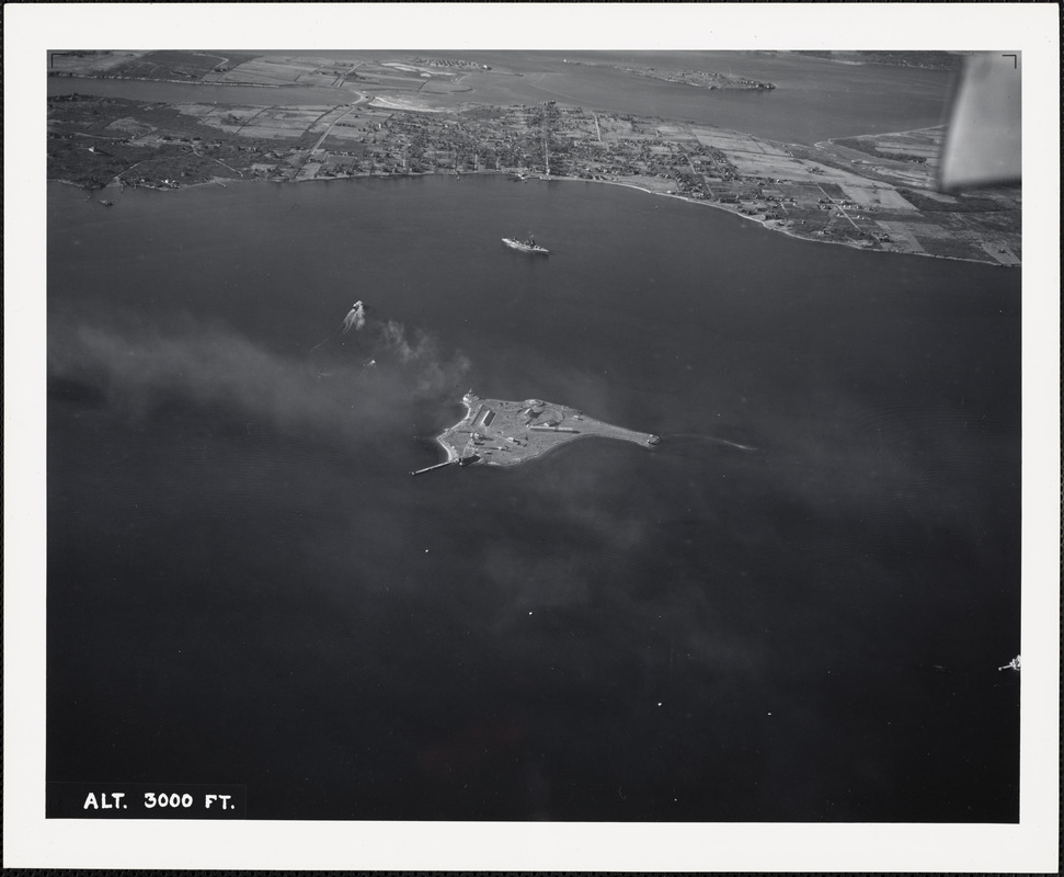 Rose Island, Newport, RI view from east 3000 ft